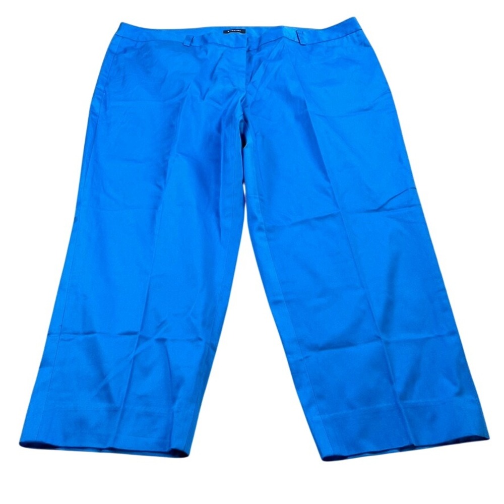 Jones New York Signature Woman 20W Royal Turquoise Wide Leg Stretch Pants NWT